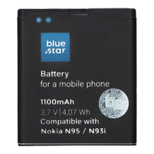 Заредете изображение във визуализатора на галерията – BLUE STAR PREMIUM батерия за NOKIA N95 / N93i / E65 1100 mAh
