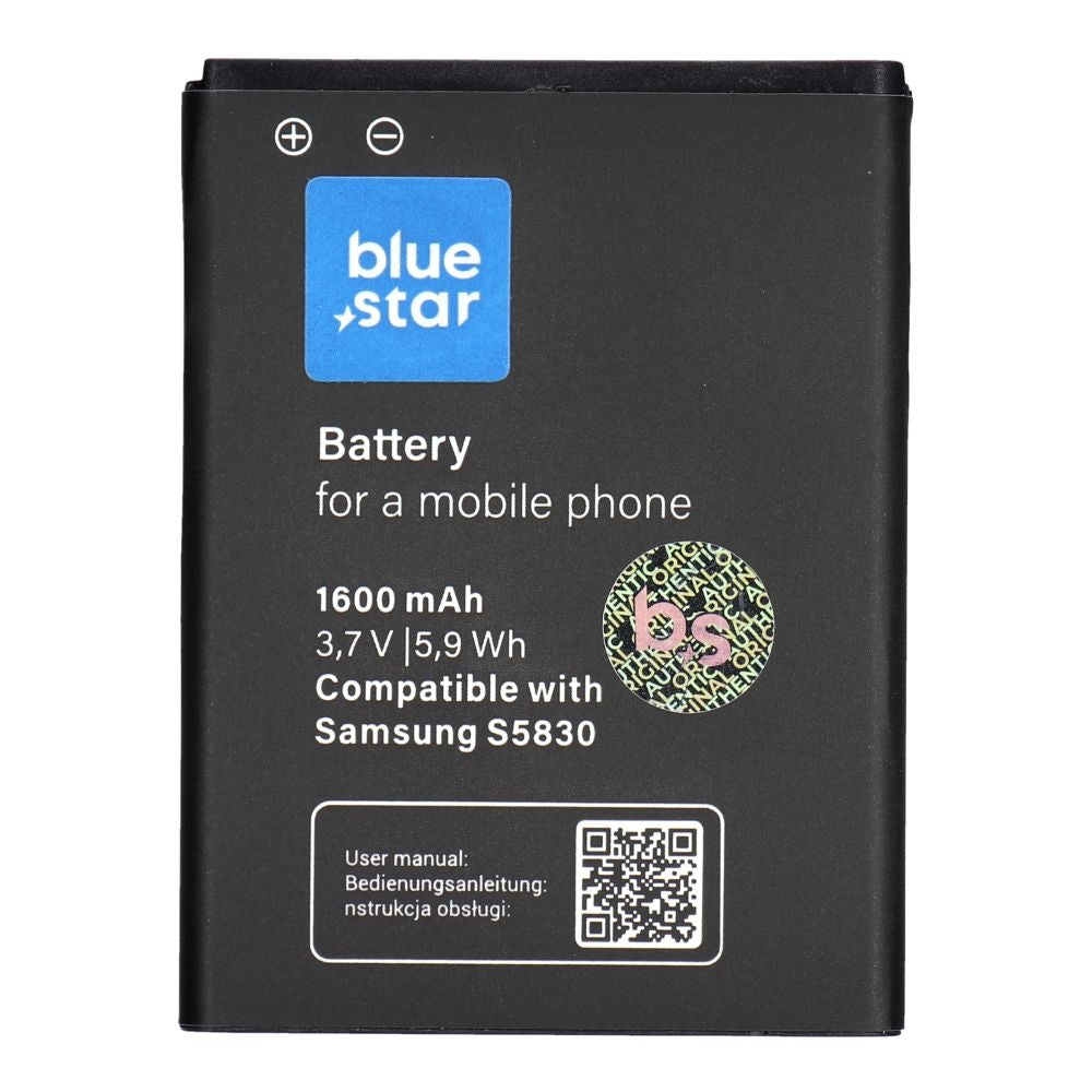 BLUE STAR PREMIUM батерия за SAMSUNG S5830 Galaxy Ace / Galaxy Gio S5670 1600 mAh