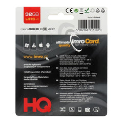 Карта памет IMRO microSD 32GB 100MB/s class 10 UHS I с адаптер SD
