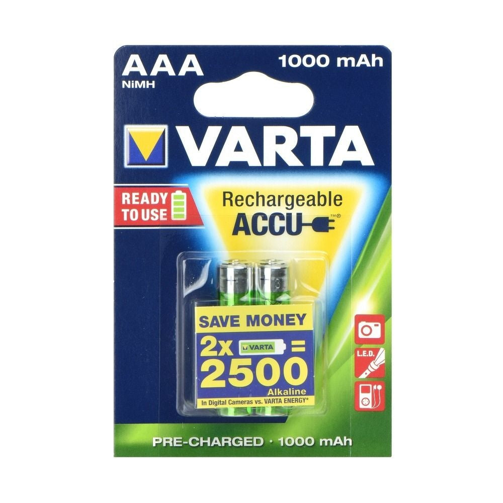 VARTA акумулаторна батерия R3 (AAA) 1000 mAh готова за употреба 2 бр.