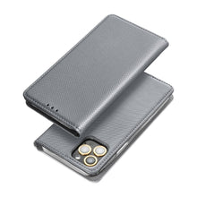 Заредете изображение във визуализатора на галерията – Калъф тип книга SMART за SAMSUNG J3/J3 2016 сив
