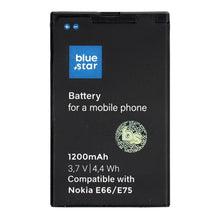 Заредете изображение във визуализатора на галерията – BLUE STAR PREMIUM батерия за NOKIA E66 / E75 / C5-03 / 3120 Classic / 8800 Arte Saphire 1200 mAh
