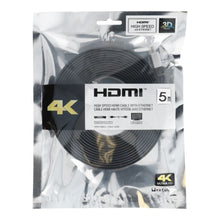 Заредете изображение във визуализатора на галерията – Кабел HDMI към HDMI 4K 60Hz Висока Скорост с Ethernet вер. 2.0 BLISTER 5 м черен
