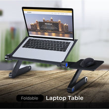 Заредете изображение във визуализатора на галерията – Desk for laptop uniwersal adjustable with cooling yl-803 black
