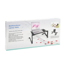 Заредете изображение във визуализатора на галерията – Desk for laptop uniwersal adjustable with cooling yl-803 black
