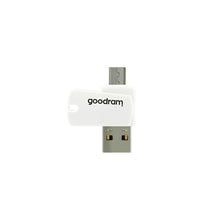 Заредете изображение във визуализатора на галерията – GOODRAM четец на карти USB A + Micro USB ALL IN ONE M1A4 + карта памет micro SD 64GB с адаптер SD
