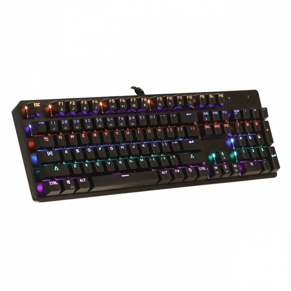 ART жичен механичен клавиатура USB A QWERTY LED AK-51 черен