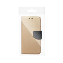 Заредете изображение във визуализатора на галерията – Калъф тип книга FANCY за XIAOMI Redmi 9A златист / черен
