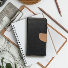 Заредете изображение във визуализатора на галерията – Калъф тип книга FANCY за XIAOMI Redmi 9A black/gold
