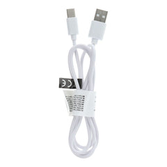 Кабел USB A към Type C 2.0 C366 (конектор дълъг : 8mm) 1 м бял