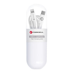 FORCELL C291 кабел Type C към Lighninng PD 27W TUBE 1 м бял