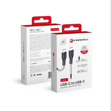 Заредете изображение във визуализатора на галерията – FORCELL F-ENERGY Carbon CB-02C кабел Type C към Type C PD QC3.0 5A 60W 1 м черен
