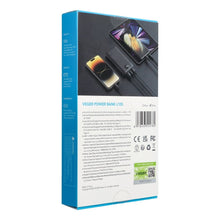 Заредете изображение във визуализатора на галерията – VEGER преносима батерия 10 000 mAh PD QC3.0 2A 20W L10S (W1105PD) бяла
