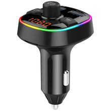 Заредете изображение във визуализатора на галерията – MP3 bluetooth предавател 5.0 + TF четец на карти + 2 x USB A QC3.0 BC52L черен
