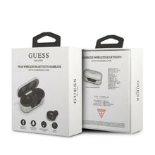 Заредете изображение във визуализатора на галерията – Bluetooth слушалки стерео TWS GUESS Digital BT5 Classic с докинг станция / сиво (GUTWST31EG)
