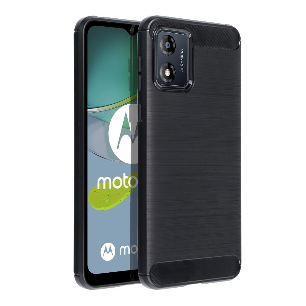 Гръб CARBON за MOTOROLA E13 черен