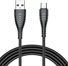 VEGER кабел USB A към Type C 2,4A V104 1,2 м черен