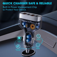 Зарядно за кола VEGER 2 x USB A + 2 x Type C PD QC 3A 66W CC53-2A2C - черно