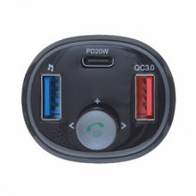 Заредете изображение във визуализатора на галерията – ART предавател FM bluetooth 5.0 + USB A QC3.0 + Typ C (общо 30W) FM-73 черен
