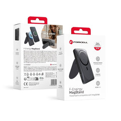 FORCELL F-ENERGY F10K2 MagStand преносима батерия, съвместима с MagSafe PD QC3.0 5A 20W 10 000 mAh черна