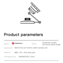 Заредете изображение във визуализатора на галерията – FORCELL F-Grip IronSecure стойка за кола за телефон за предно стъкло/централна конзола съвместима с MagSafe черна
