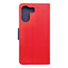 Заредете изображение във визуализатора на галерията – Калъф тип книга FANCY за XIAOMI Redmi 13c / POCO C65 червен / тъмно син
