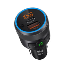 Заредете изображение във визуализатора на галерията – BLUE STAR предавател FM bluetooth QC3.0 PD 42W AutoHarmony C81 сив
