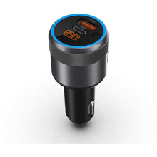 Заредете изображение във визуализатора на галерията – BLUE STAR предавател FM bluetooth QC3.0 PD 42W AutoHarmony C81 сив
