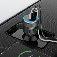 Заредете изображение във визуализатора на галерията – BLUE STAR предавател FM bluetooth QC3.0 PD 42W AutoHarmony C81 сив
