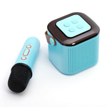 Заредете изображение във визуализатора на галерията – Говорител bluetooth Mini + безжичен микрофон LED Y1 син
