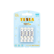 Заредете изображение във визуализатора на галерията – TESLA алкална батерия R3 (AAA) TOYS+ BOY [4x120] 4 бр.
