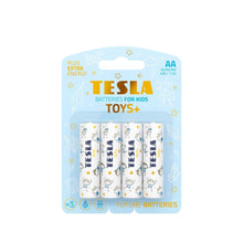 Заредете изображение във визуализатора на галерията – TESLA алкална батерия R6 (AA) TOYS+ BOY [4x120] 4 бр.
