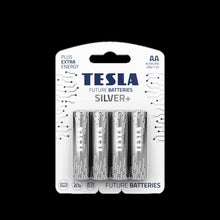 Заредете изображение във визуализатора на галерията – TESLA алкална батерия R6 (AA) SILVER+ [4x120] 4 бр.
