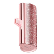 Външна батерия Veger PlugOn (W0573) PD QC3.0 2,4A 12W 5000 mAh с вграден конектор USB C - розова