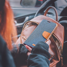 Заредете изображение във визуализатора на галерията – Калъф тип книга CANVAS  за IPHONE 16 тъмно син син
