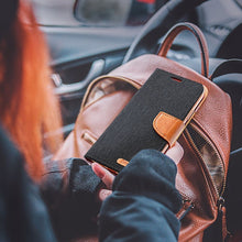 Заредете изображение във визуализатора на галерията – Калъф тип книга CANVAS  за IPHONE 16 Pro черен
