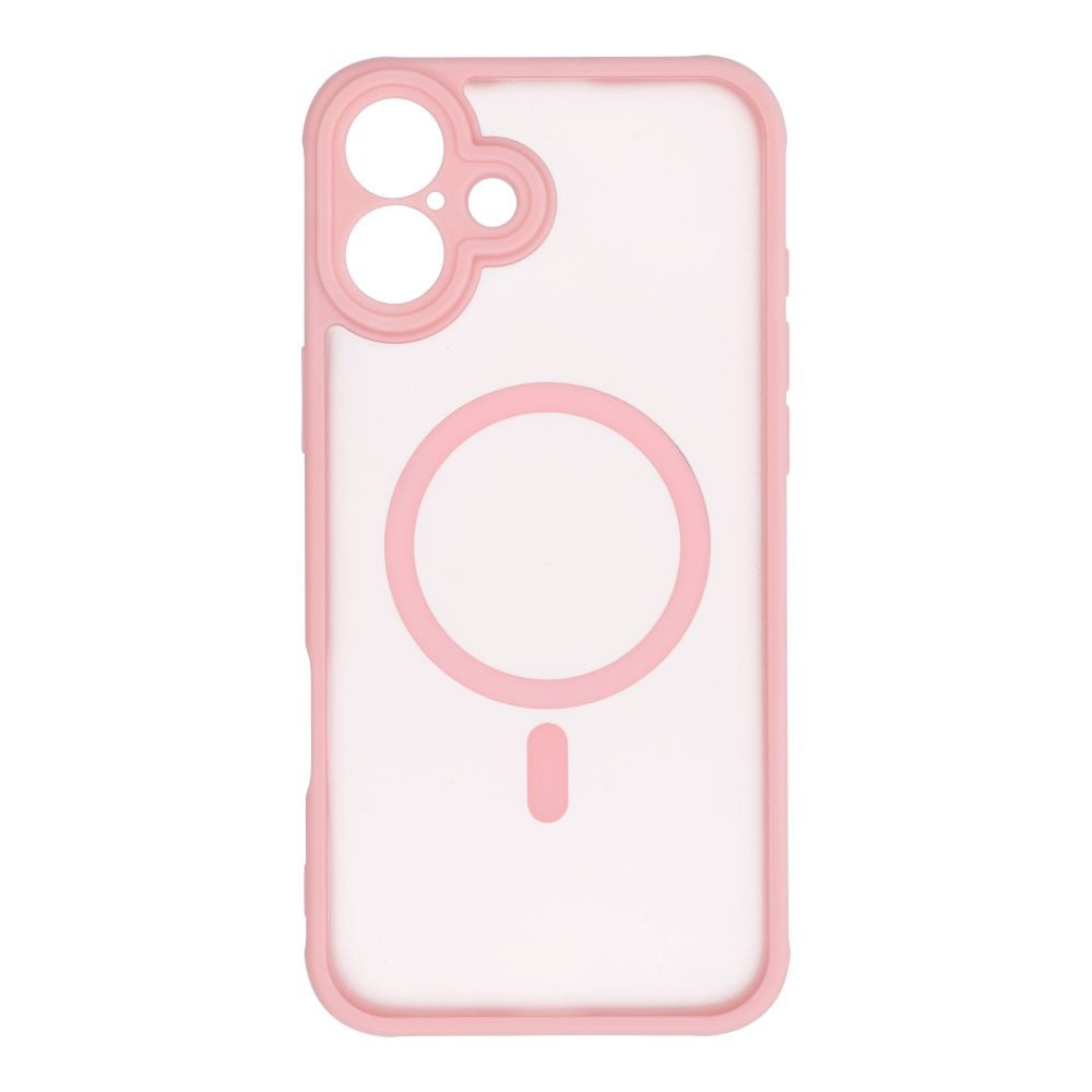 Гръб FULL MATTE MAG COVER съвместим с MagSafe за IPHONE 12 Pro Max jasny różowy