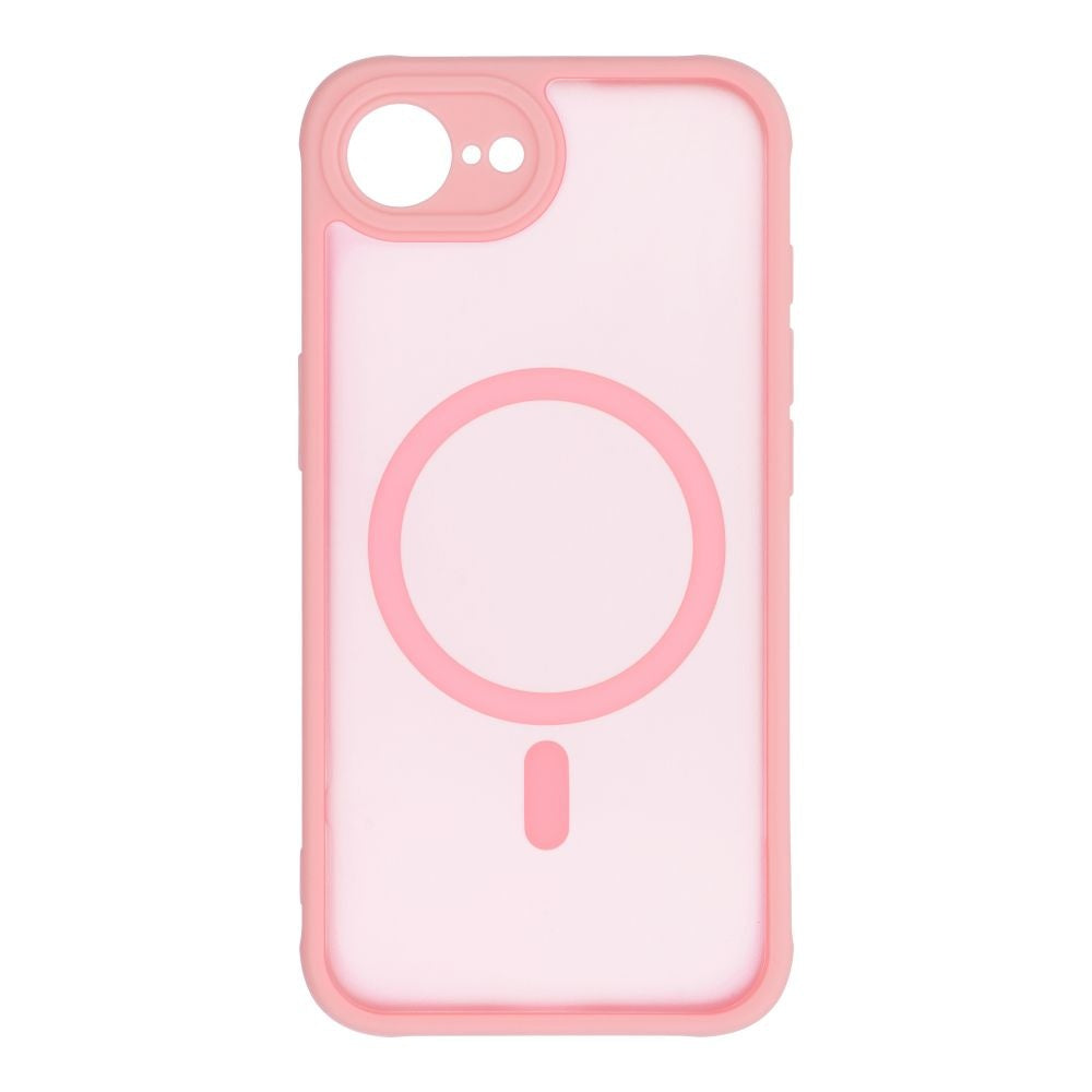 Гръб FULL MATTE MAG COVER съвместим с MagSafe за IPHONE 16E (SE 4 2025) light розов