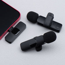 Заредете изображение във визуализатора на галерията – Wireless lavalier microphone Lightning double (2 in set) K1 black
