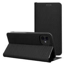 Заредете изображение във визуализатора на галерията – Калъф тип книга LUNA Carbon за IPHONE 16e (SE 4 2025) черен
