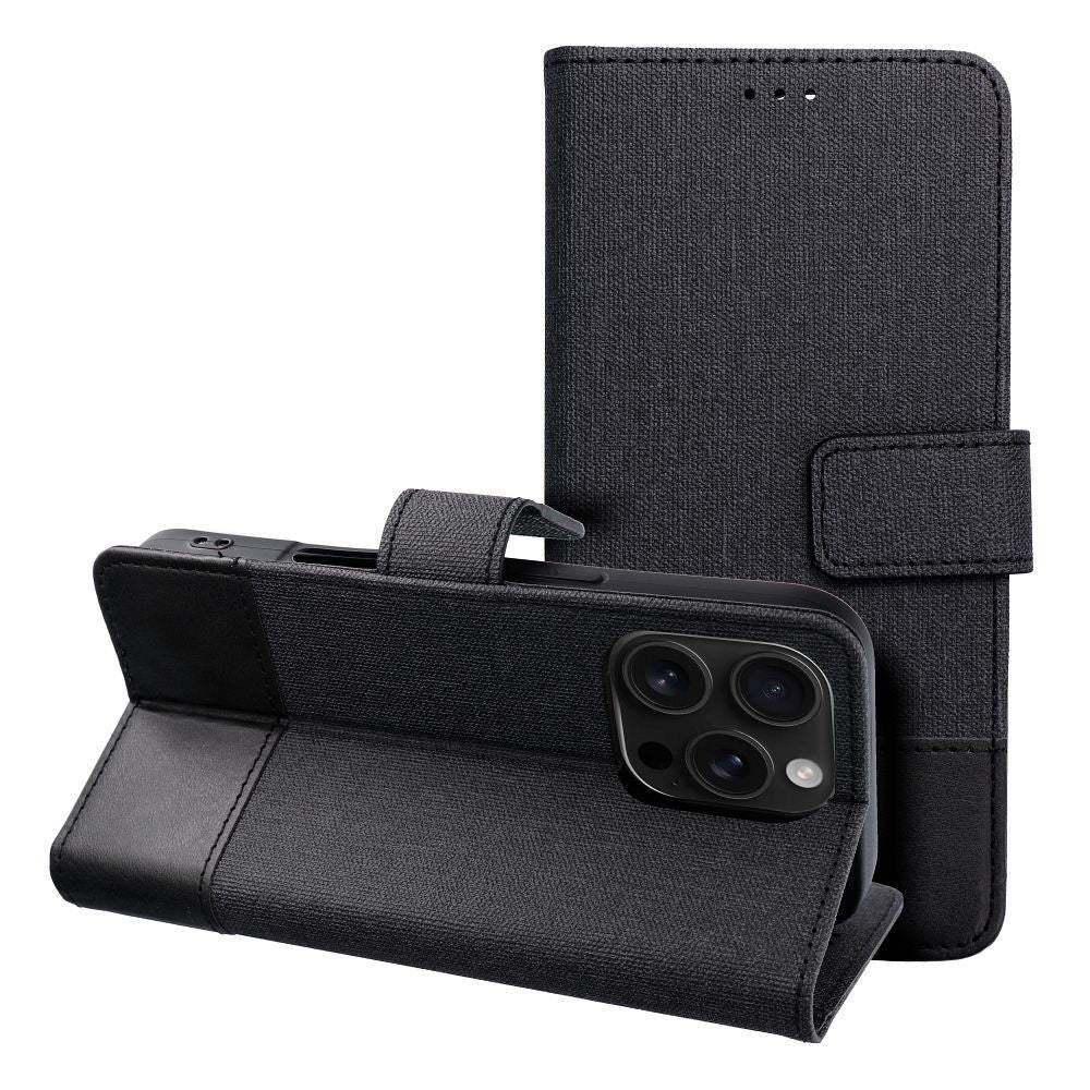 Калъф тип книга GOMMA за IPHONE 16e (SE 4 2025) черен