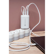 Заредете изображение във визуализатора на галерията – Travel charger forcell gan 65w with 2x usb type c socket, 1x usb a  - 3a with pd and quick charge 4.0 function
