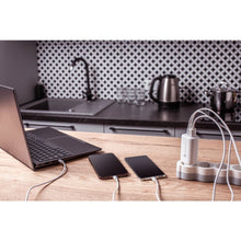 Заредете изображение във визуализатора на галерията – Travel charger forcell gan 65w with 2x usb type c socket, 1x usb a  - 3a with pd and quick charge 4.0 function

