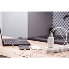 Заредете изображение във визуализатора на галерията – Travel charger forcell gan 65w with 2x usb type c socket, 1x usb a  - 3a with pd and quick charge 4.0 function
