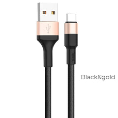 Кабел Hoco USB A to Type-C 2A X26 1 m черен златист