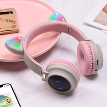 Заредете изображение във визуализатора на галерията – HOCO безжични bluetooth слушалки W27 Cat Ear сиви
