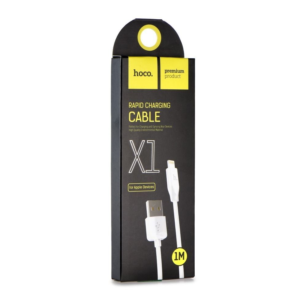 Кабел Hoco USB A to Lightning 2,1A X1 1 m бял