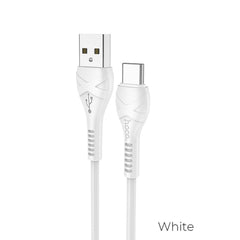 Кабел Hoco USB A to Type C X37 1 m бял
