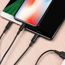 Заредете изображение във визуализатора на галерията – Кабел Hoco 3in1 USB A to Lightning / Micro USB / Type C 2A X25 1 m черен
