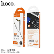 Заредете изображение във визуализатора на галерията – EOL Кабел Hoco AUX Jack 3,5 mm to Jack 3,5 mm UPA14 1 m сив
